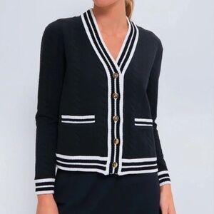 NWT Tuckernuck Black Cable Charley Cardigan Medium